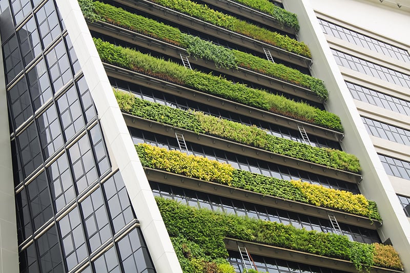 What is the relevance of vertical gardens in today’s society